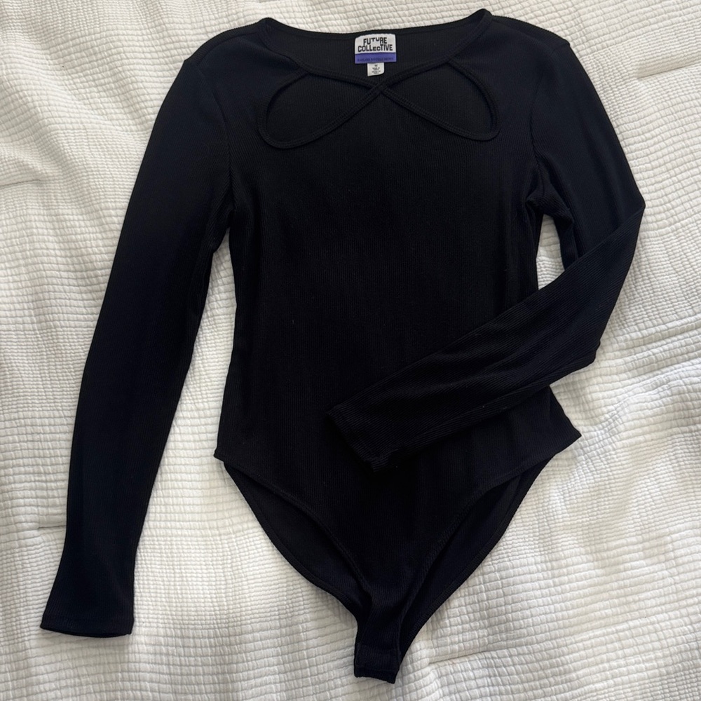 Target Future Collective ribbed cut-out neck bodysuit